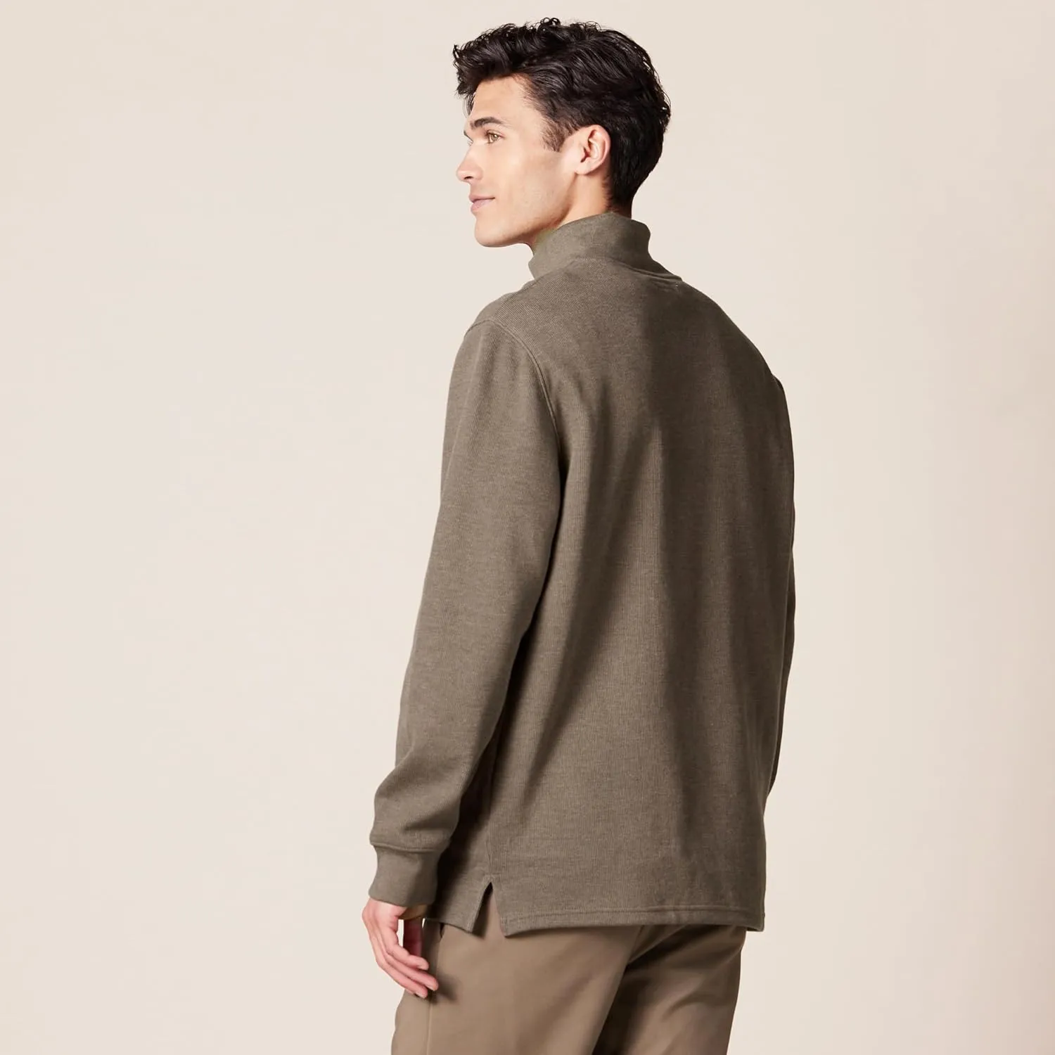 Amazon Essentials Men's Quarter-Zip French Rib Sweater, Casual Wear