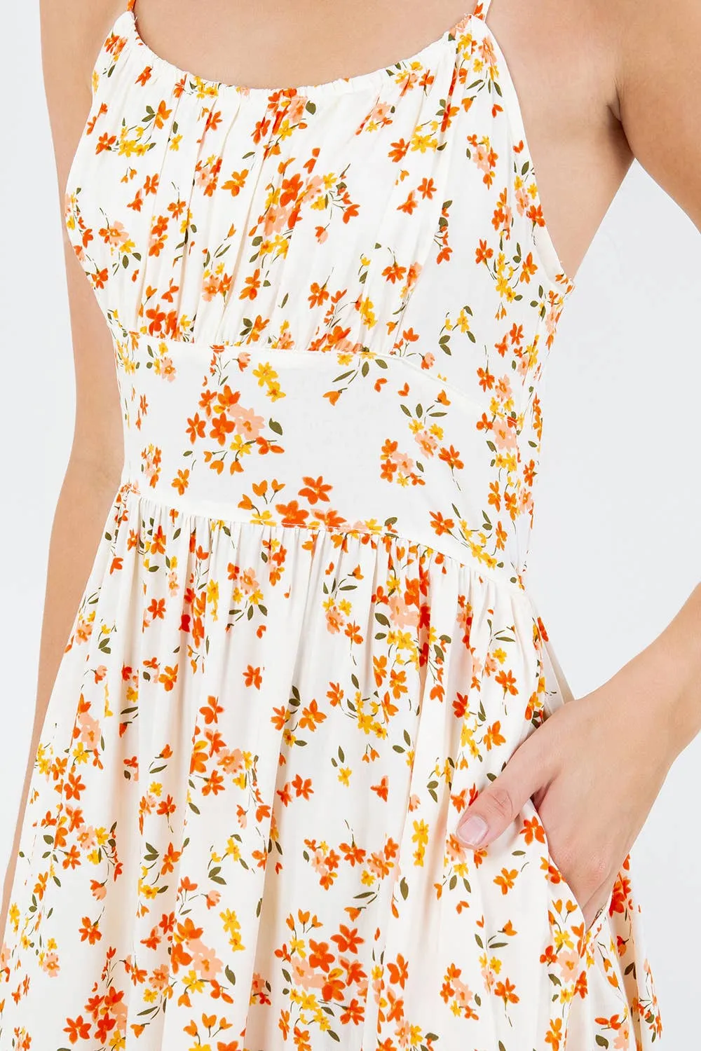 Floral Mini Dress,  Floral Rayon Dress