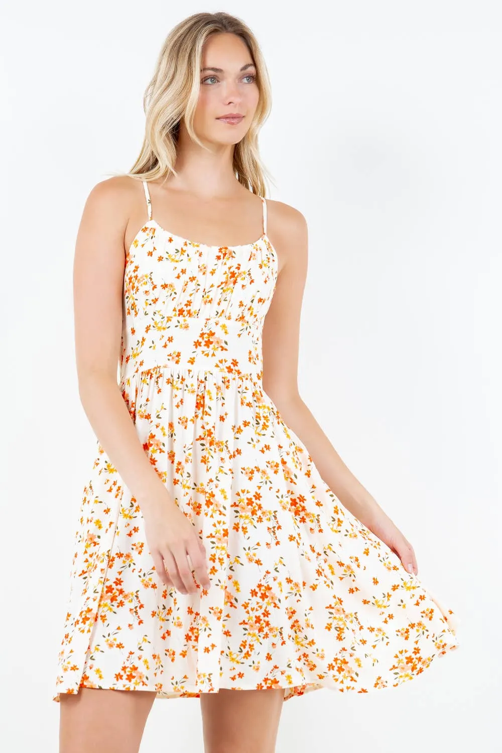 Floral Mini Dress,  Floral Rayon Dress