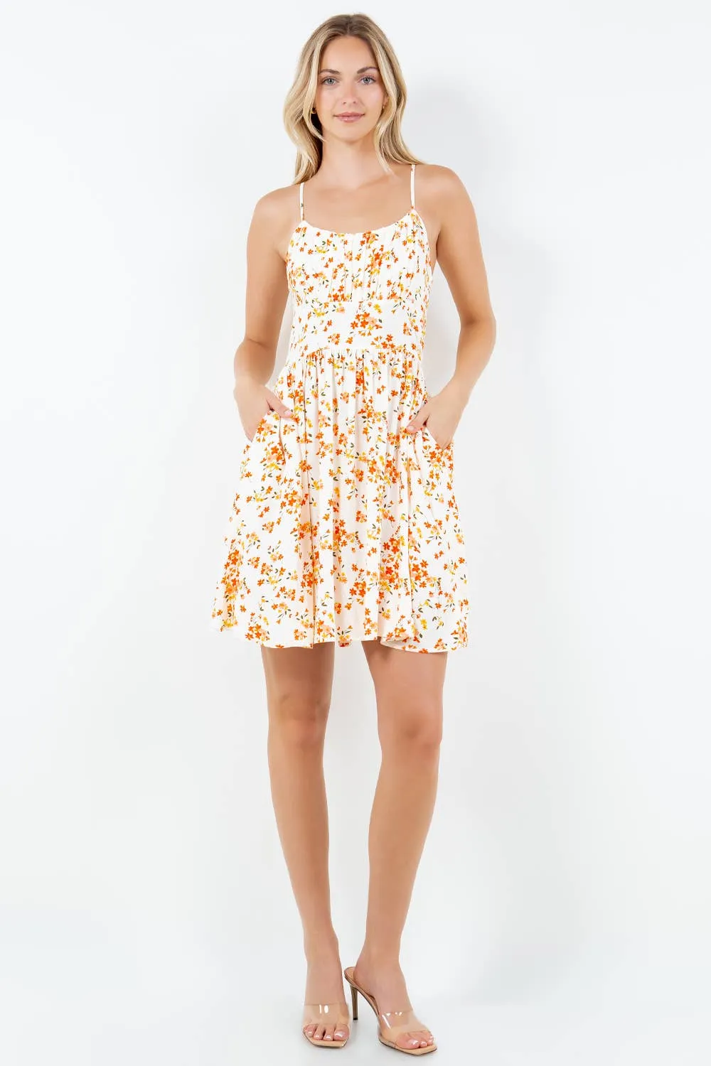 Floral Mini Dress,  Floral Rayon Dress