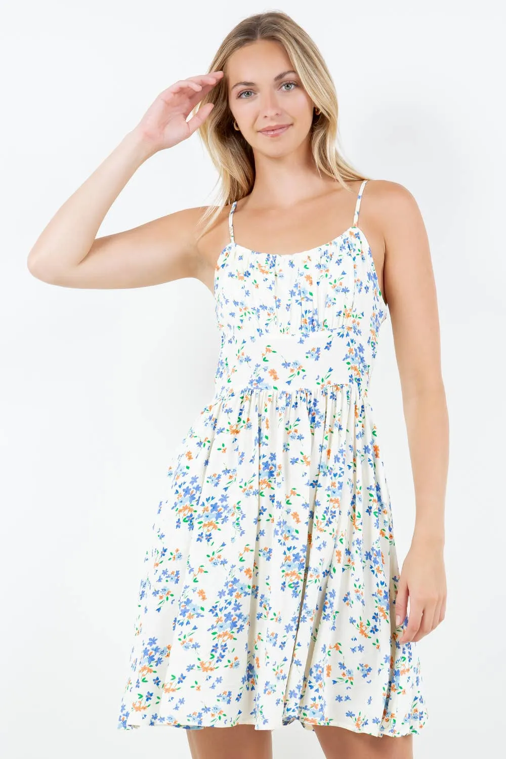 Floral Mini Dress,  Floral Rayon Dress