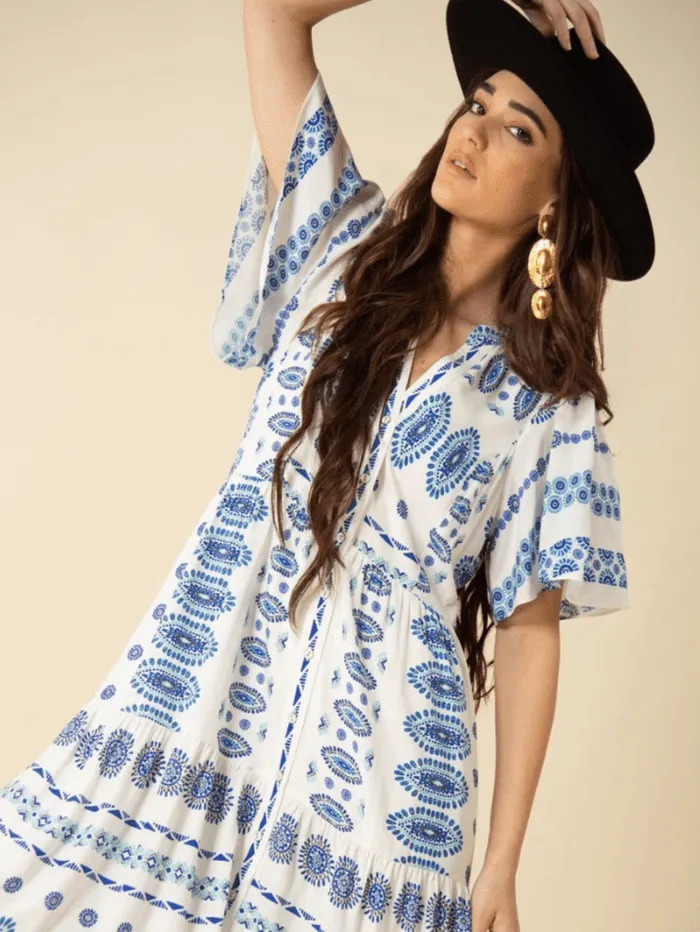 Hale Bob Printed Maxi Dress 33HW604M