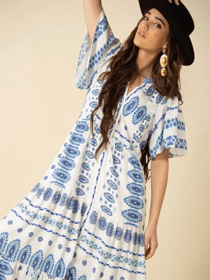 Hale Bob Printed Maxi Dress 33HW604M