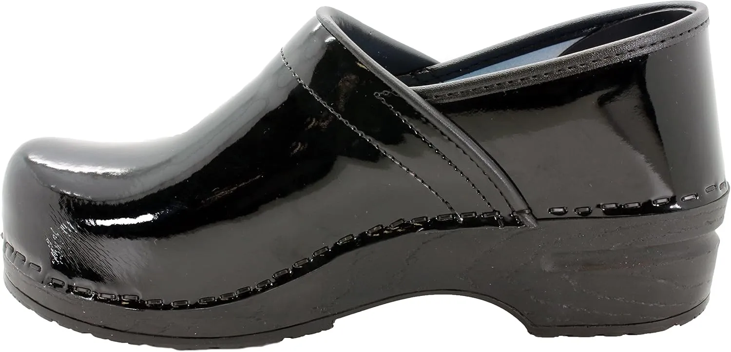 KLGN Women's Professional Plus Patent Leather Clogs