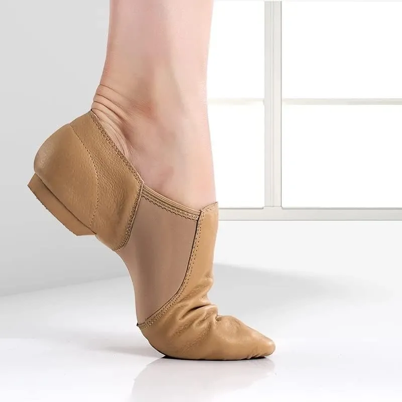 Leather Jazz Shoes Soft Dancing Sneakers Gymnastics Dance Shoes Unisex Slip On Jazz Dance Sneakers for Jazz(Size 40(24-24.5cm))