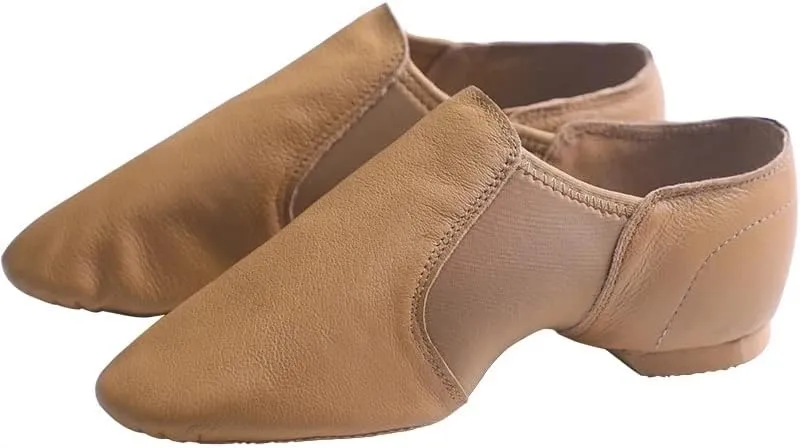 Leather Jazz Shoes Soft Dancing Sneakers Gymnastics Dance Shoes Unisex Slip On Jazz Dance Sneakers for Jazz(Size 40(24-24.5cm))
