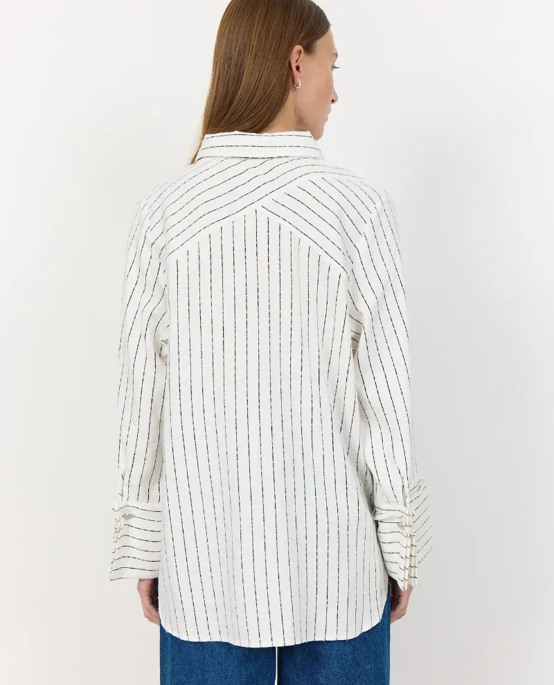 Levete Room Kerry Star White Stripe Shirt