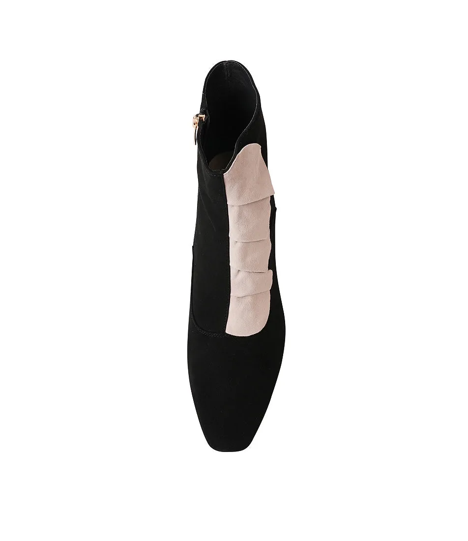 Marzia Black Suede Ankle Boots