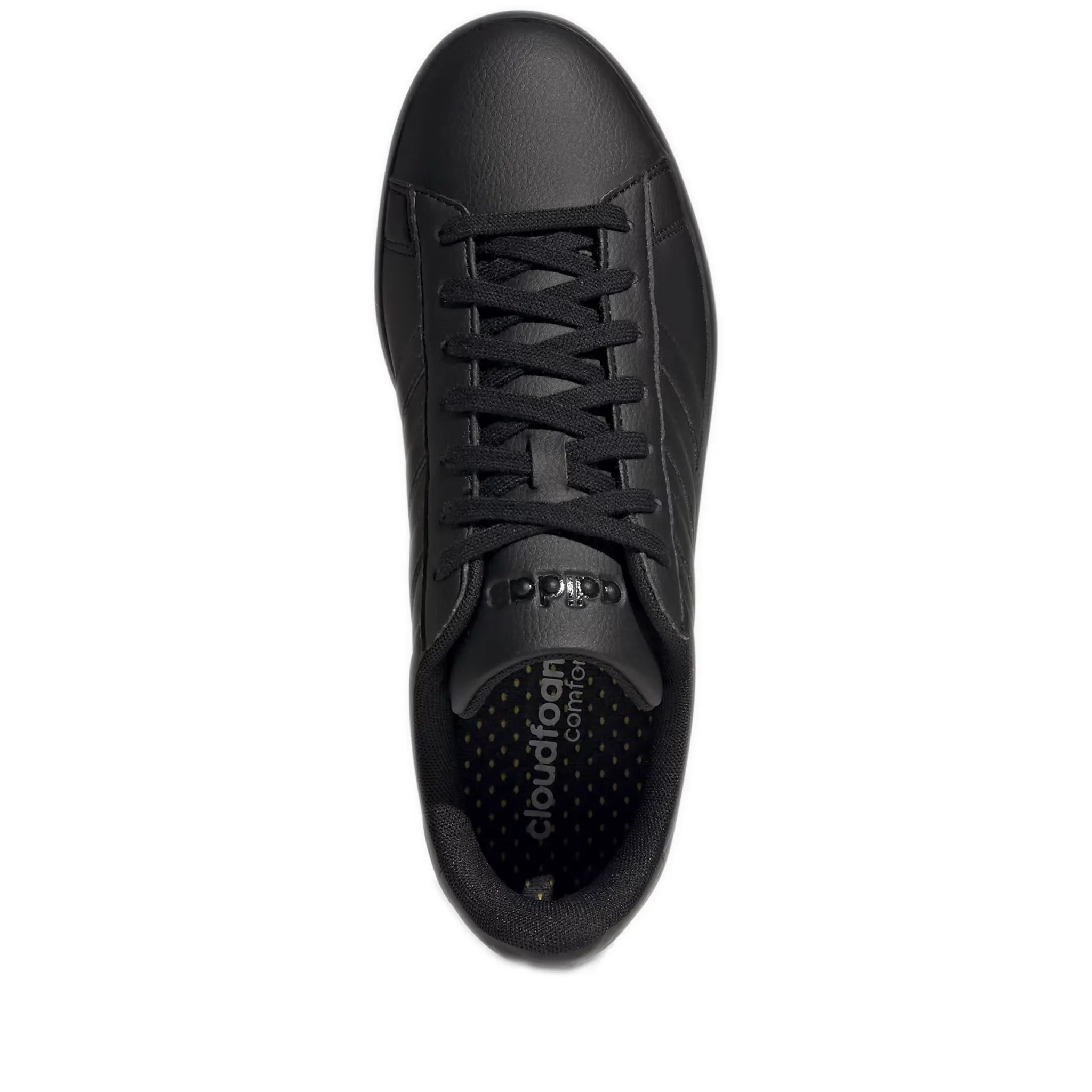 Men's Adidas Grand Court Shoes - Core Black / Core Black / Cloud White