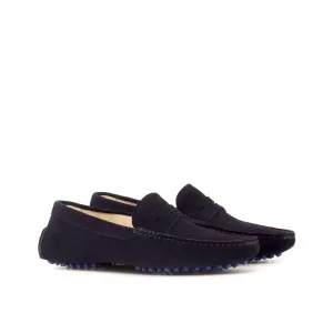 Navy Suede Drivers Loafer