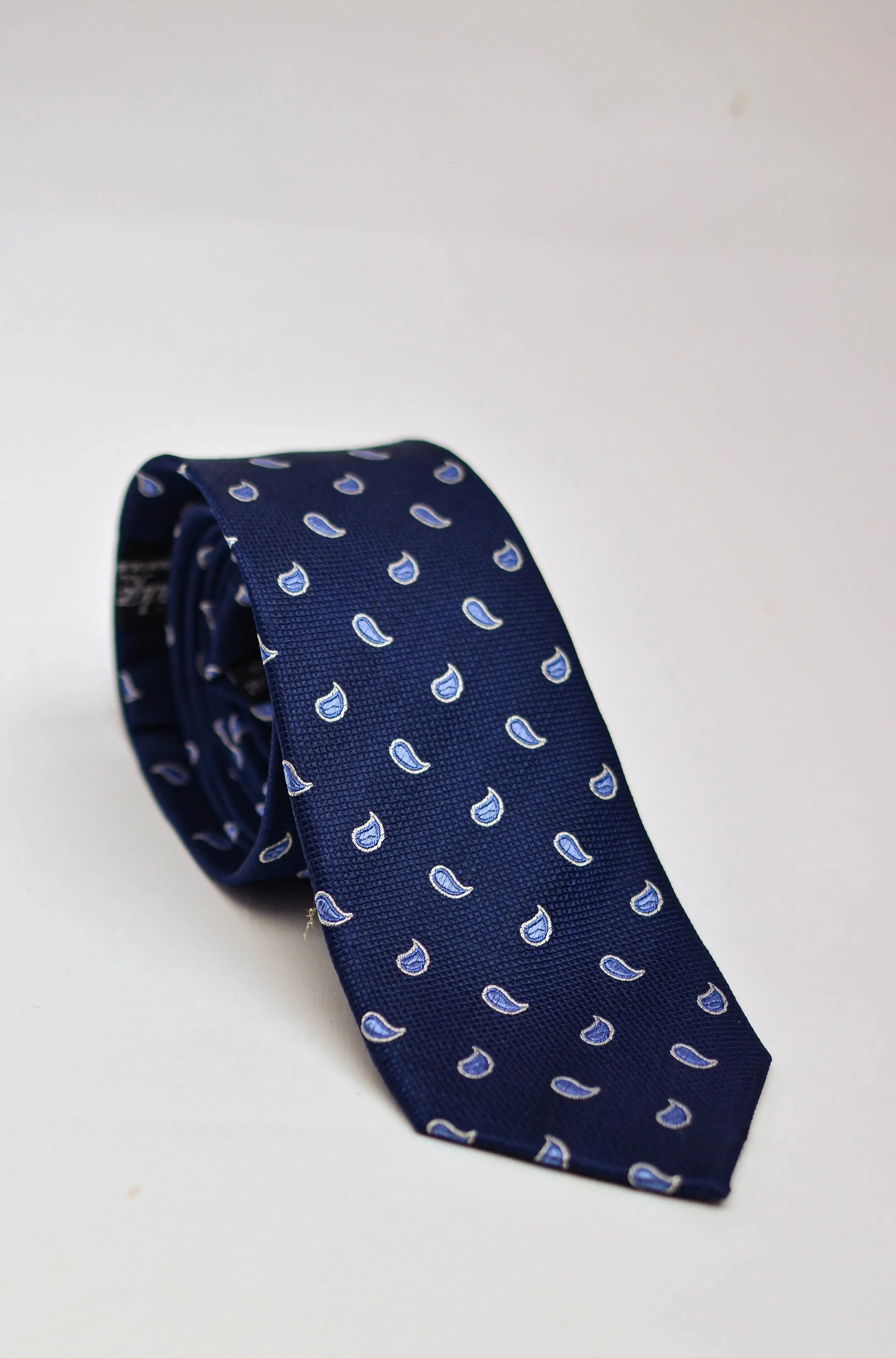 Paisley Silk Tie - Navy / Blue