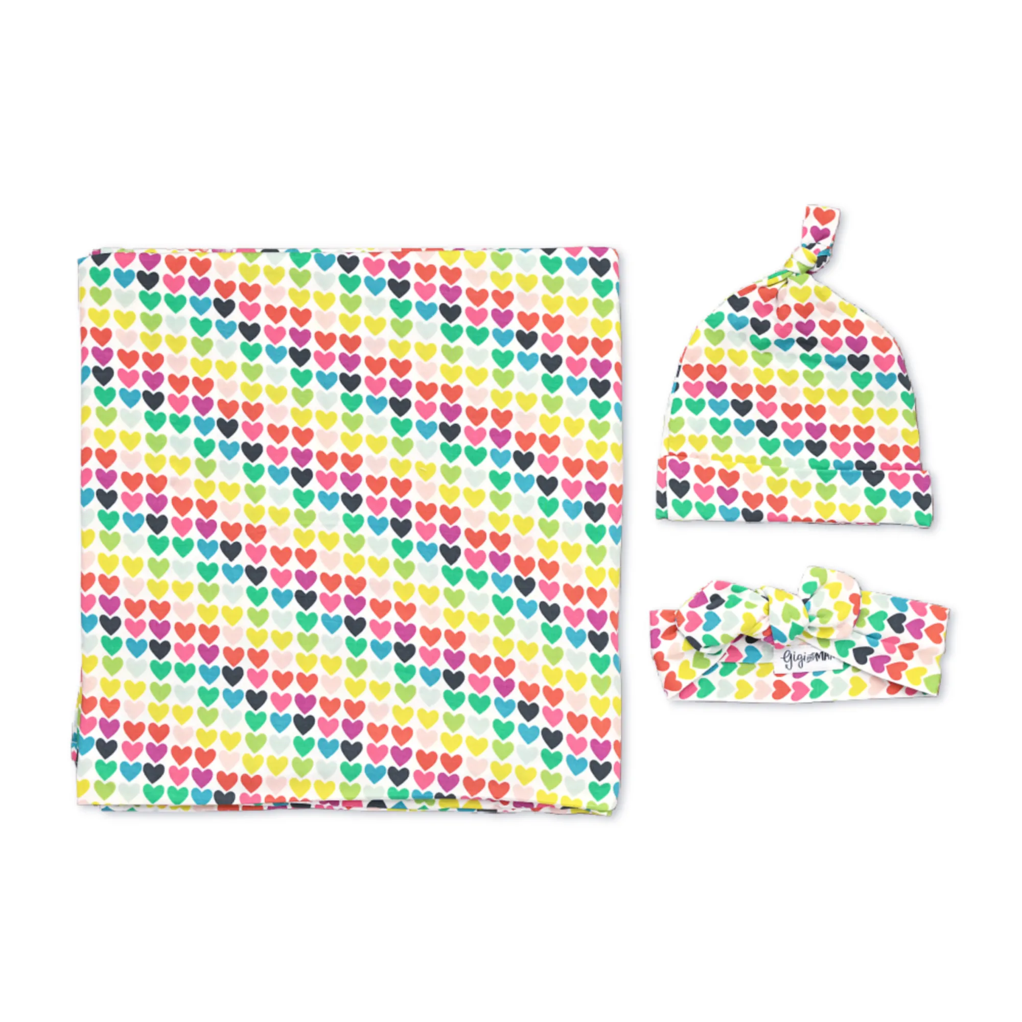 Piper Hearts Swaddle Blanket
