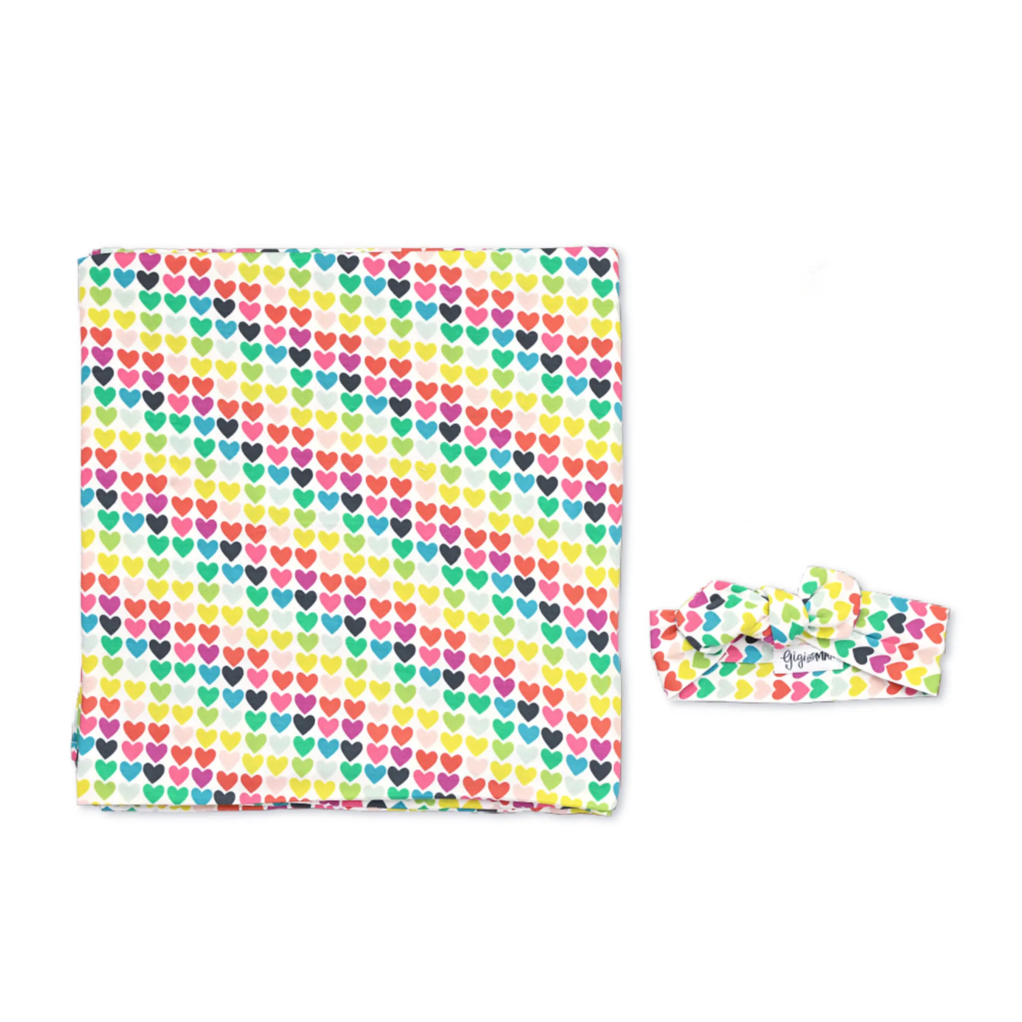 Piper Hearts Swaddle Blanket