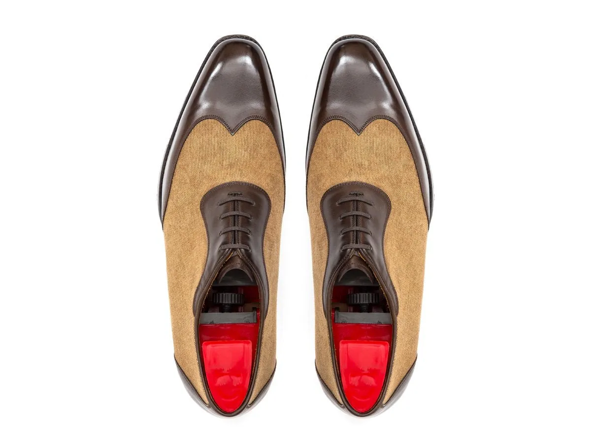 Rainier - MTO - Chocolate Calf / Desert Canvas - LPB Last - Single Leather Sole