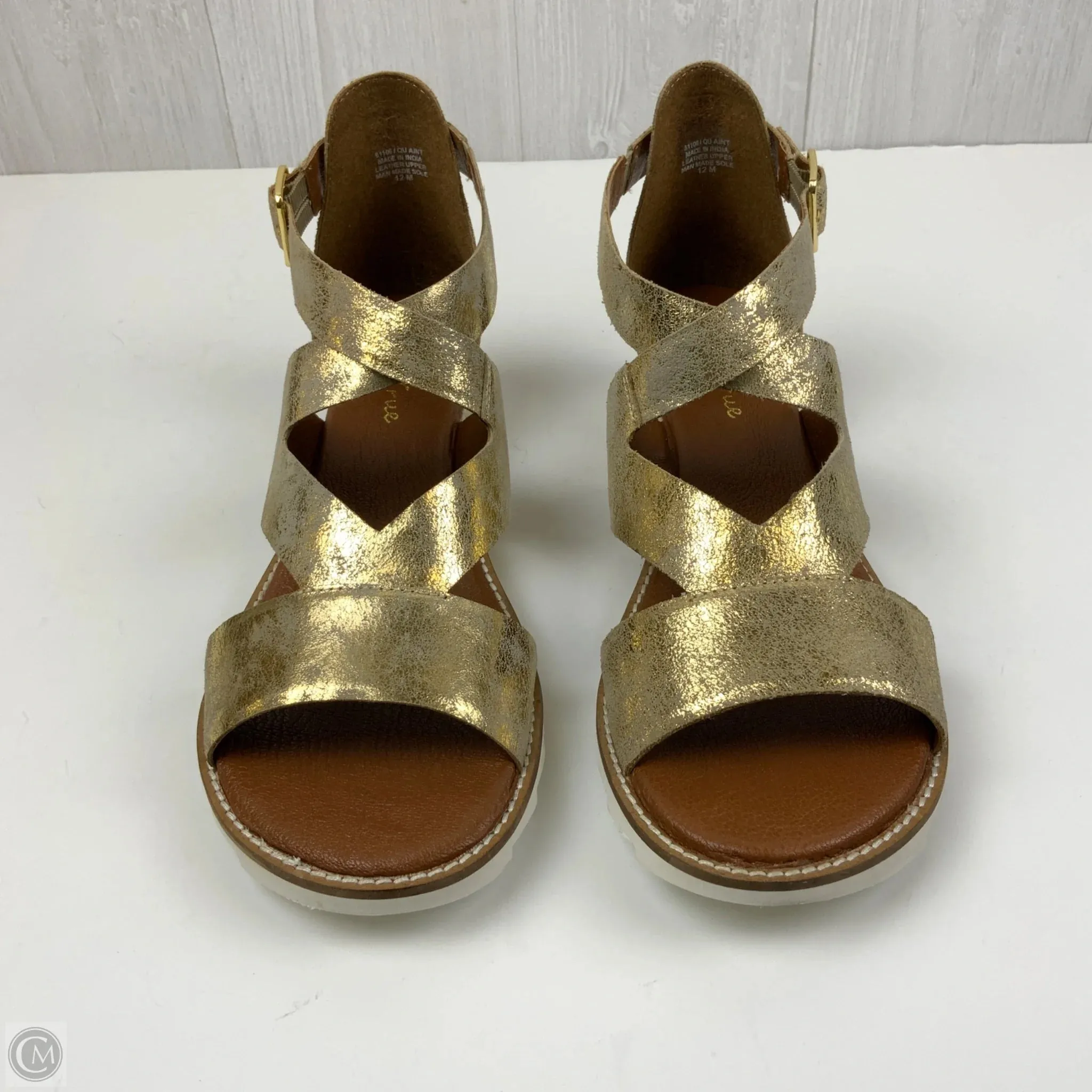 Shoes Flats By Diba In Gold, Size: 12