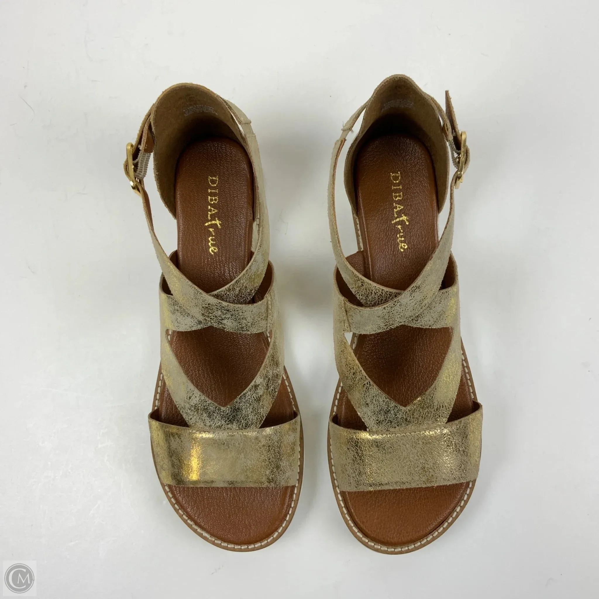Shoes Flats By Diba In Gold, Size: 12