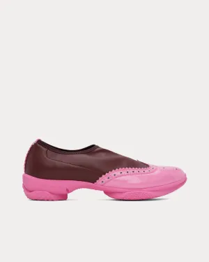Sonia Brogues Burgundy / Fuchsia Slip Ons
