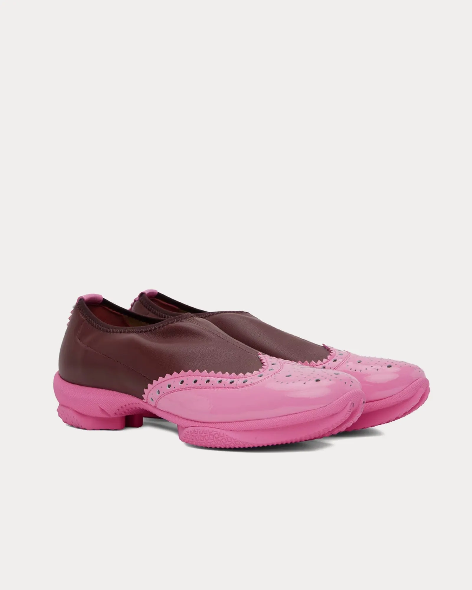 Sonia Brogues Burgundy / Fuchsia Slip Ons