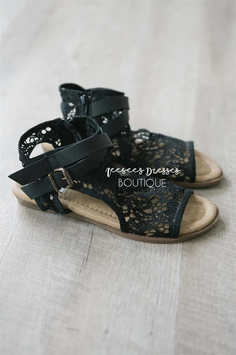 The Aleska Lace Cut Out Sandal
