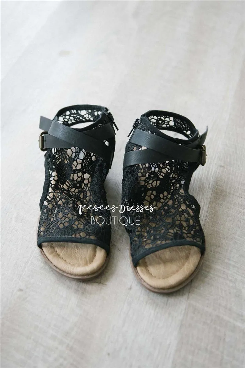 The Aleska Lace Cut Out Sandal