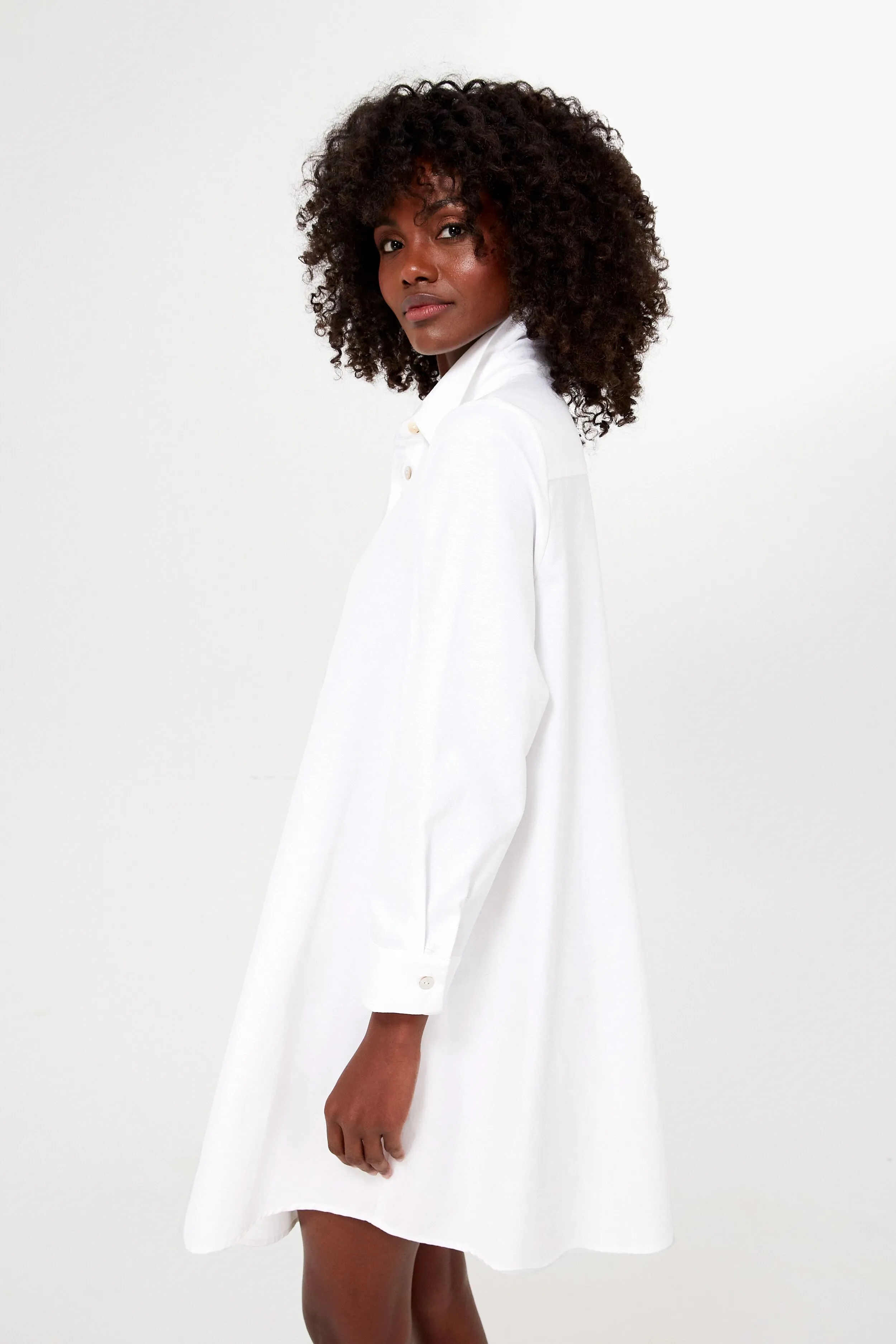 White Oxford Harris Shirt Dress