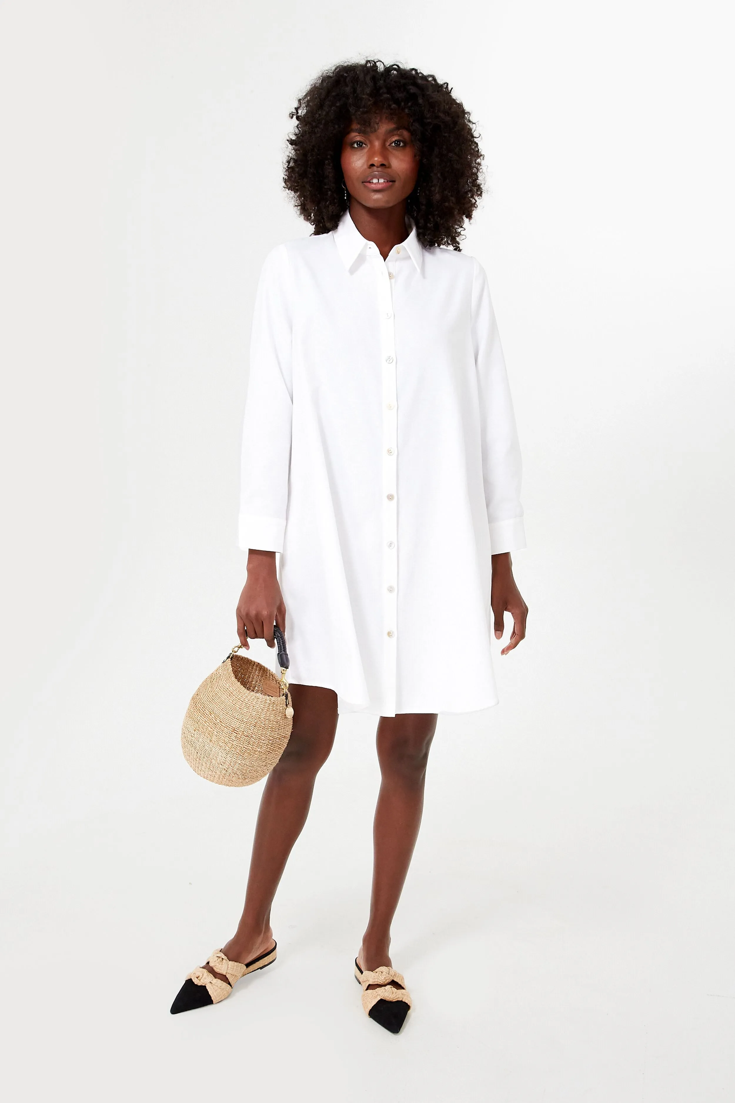 White Oxford Harris Shirt Dress
