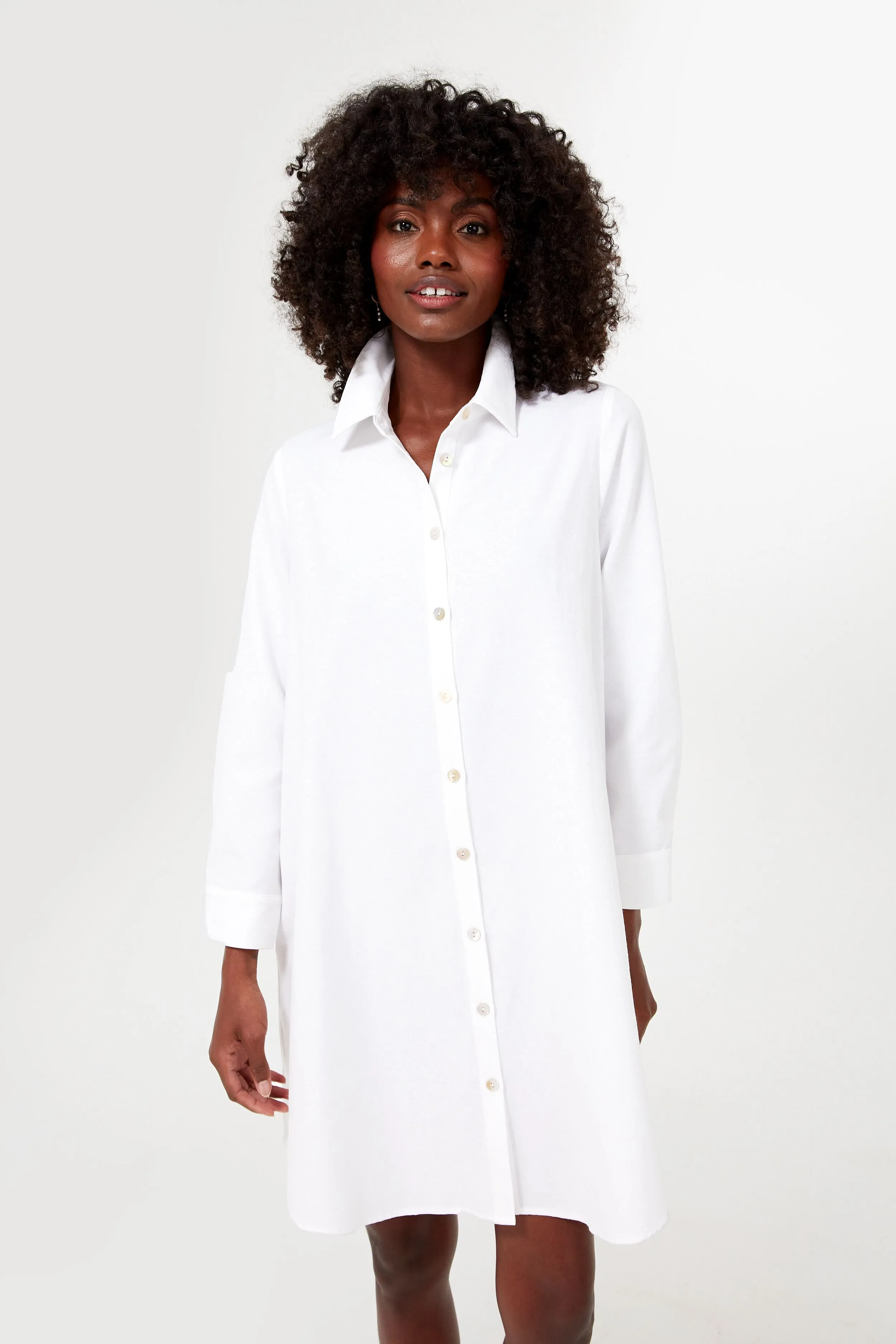 White Oxford Harris Shirt Dress