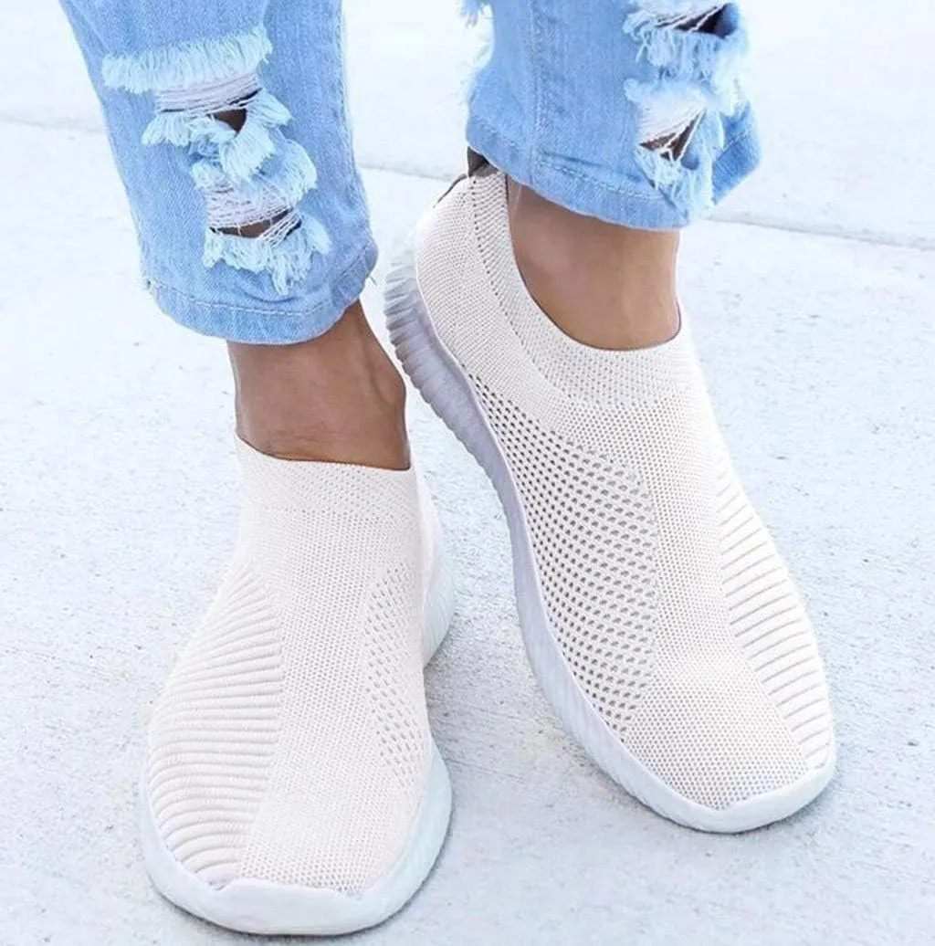 Women's Fashion Sneaker Mesh Slip On Black Non Slip Shoes for Women Comfortable Women Walking Shoes Loafers for Women 2024 High Top Sneakers for Men